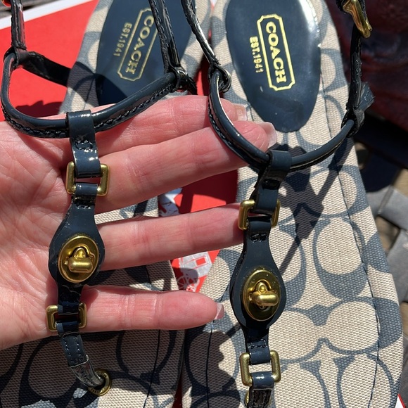 Coach Robyn Patent Leather Sandals - Picture 7 of 11